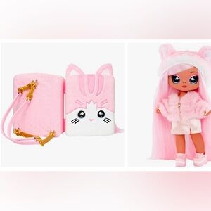 Pink Plush Doll and Bag Set